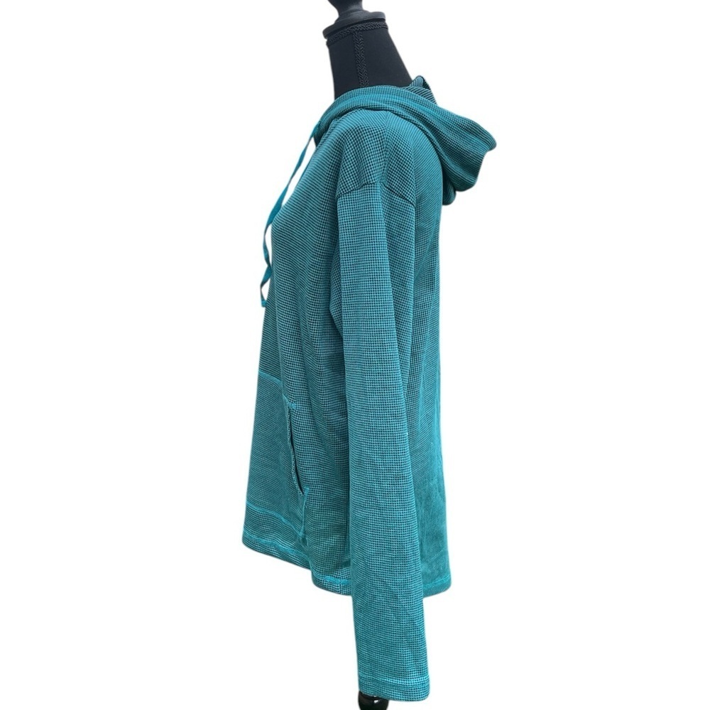 Women’s turquoise, hooded sweatshirt with front pockets by Straight Faded size M - Picture 4 of 5